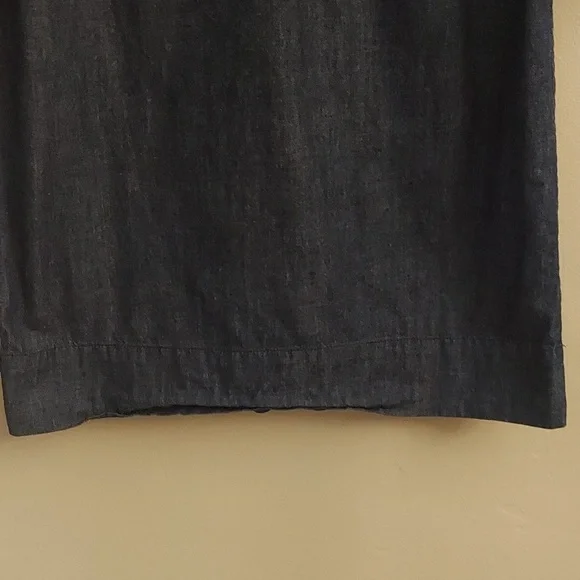 DRAPER JAMES Denim Blue Chambray Ruffle sz 2 Shift Dress - Picture 7 of 10